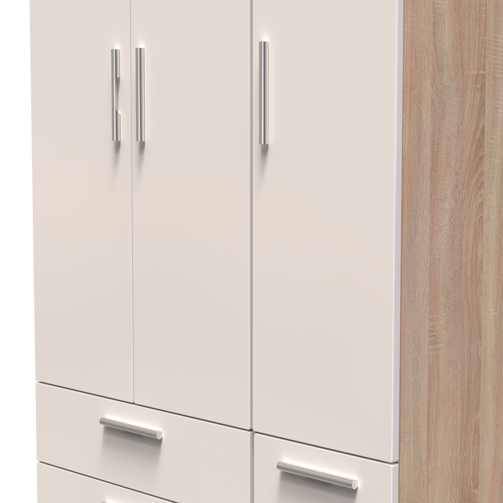 Knightsbridge 4 Drawer 3 Door Triple Wardrobe