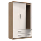 Knightsbridge 4 Drawer 3 Door Triple Wardrobe