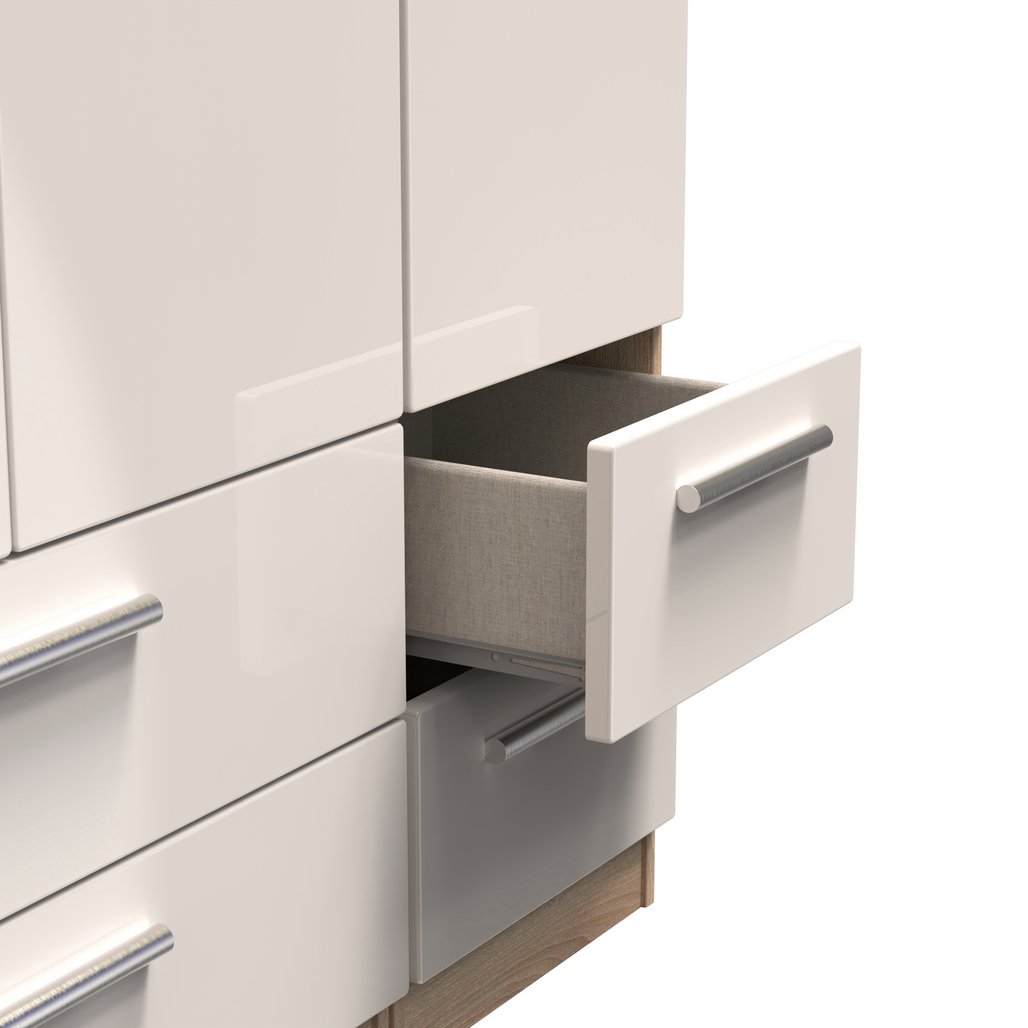 Knightsbridge 4 Drawer 3 Door Triple Wardrobe