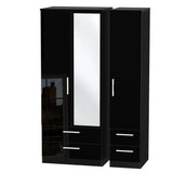 Knightsbridge Mirrored 4 Drawer 3 Door Triple Wardrobe