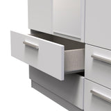 Knightsbridge Mirrored 4 Drawer 3 Door Triple Wardrobe