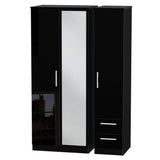 Knightsbridge Mirrored 2 Door 3 Door Wardrobe