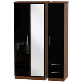 Knightsbridge Mirrored 2 Door 3 Door Wardrobe