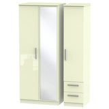 Knightsbridge Mirrored 2 Door 3 Door Wardrobe