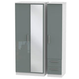 Knightsbridge Mirrored 2 Door 3 Door Wardrobe