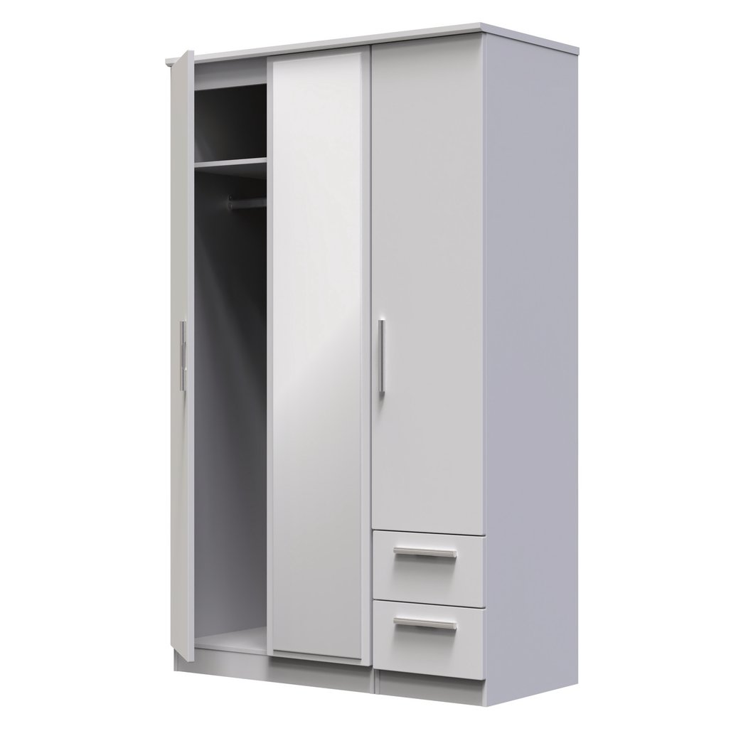 Knightsbridge Mirrored 2 Door 3 Door Wardrobe