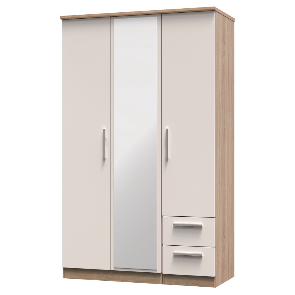 Knightsbridge Mirrored 2 Door 3 Door Wardrobe