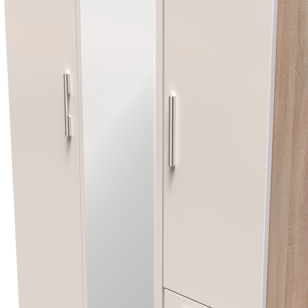 Knightsbridge Mirrored 2 Door 3 Door Wardrobe