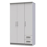 Knightsbridge Tall 2 Drawer 3 Door Triple Wardrobe