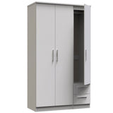 Knightsbridge Tall 2 Drawer 3 Door Triple Wardrobe