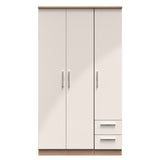 Knightsbridge Tall 2 Drawer 3 Door Triple Wardrobe