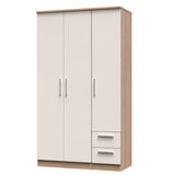 Knightsbridge Tall 2 Drawer 3 Door Triple Wardrobe