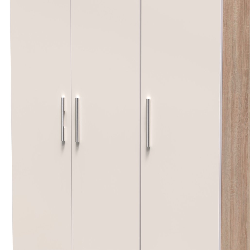 Knightsbridge Tall 2 Drawer 3 Door Triple Wardrobe