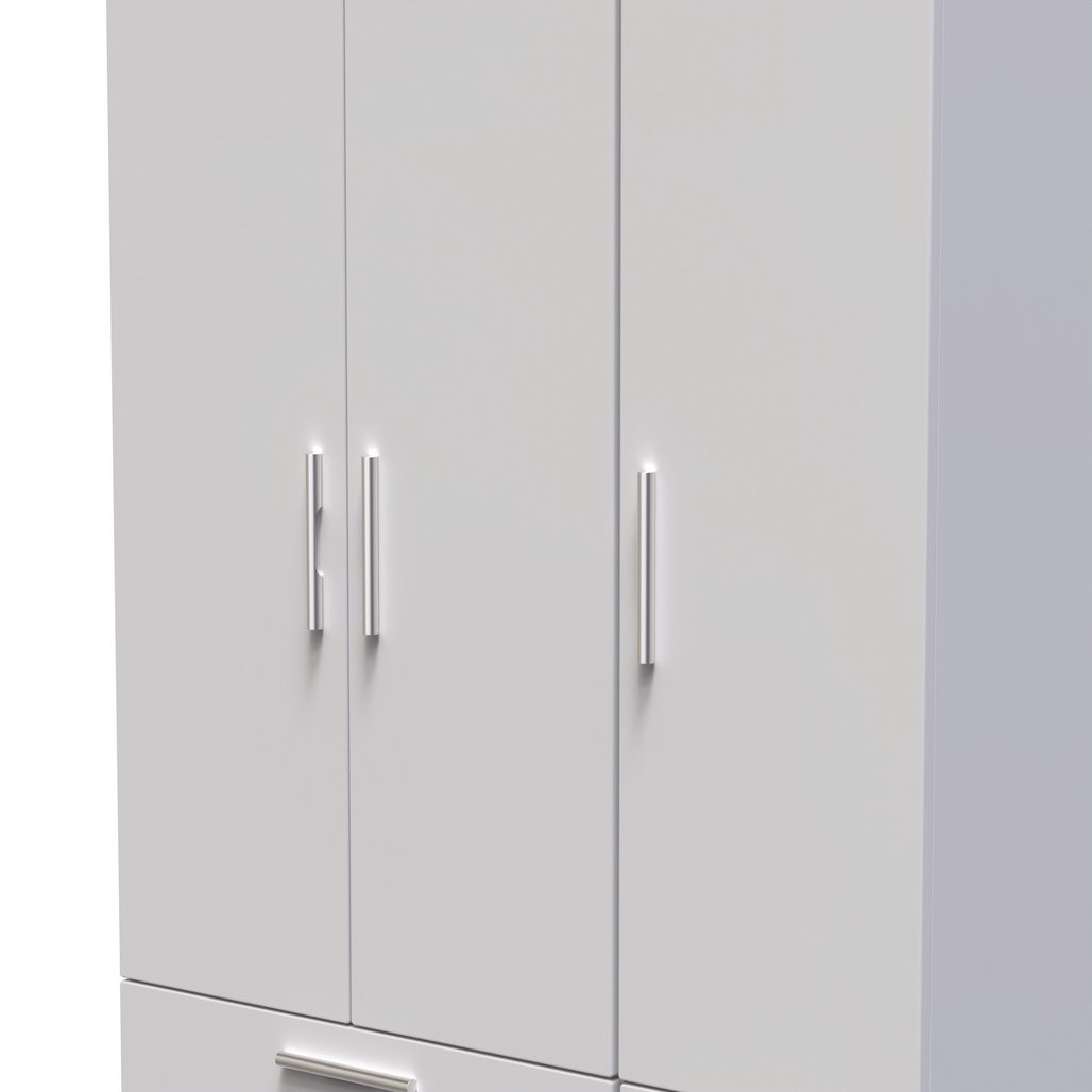 Knightsbridge Tall 4 Drawer 3 Door Triple Wardrobe
