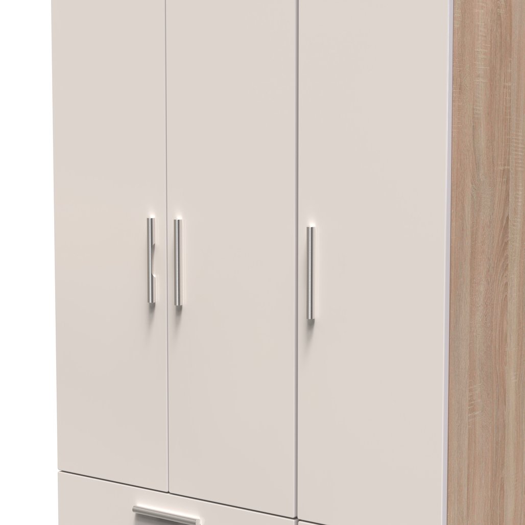 Knightsbridge Tall 4 Drawer 3 Door Triple Wardrobe
