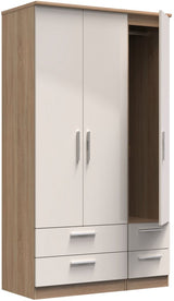 Knightsbridge Tall 4 Drawer 3 Door Triple Wardrobe
