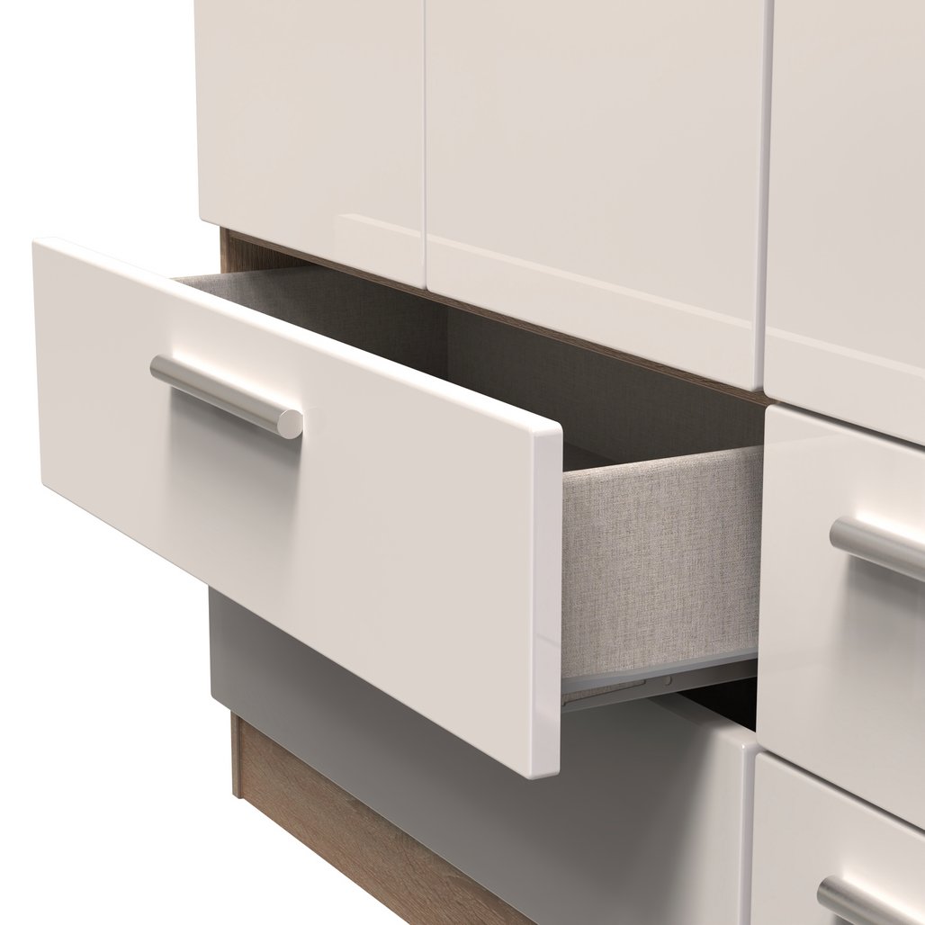Knightsbridge Tall 4 Drawer 3 Door Triple Wardrobe
