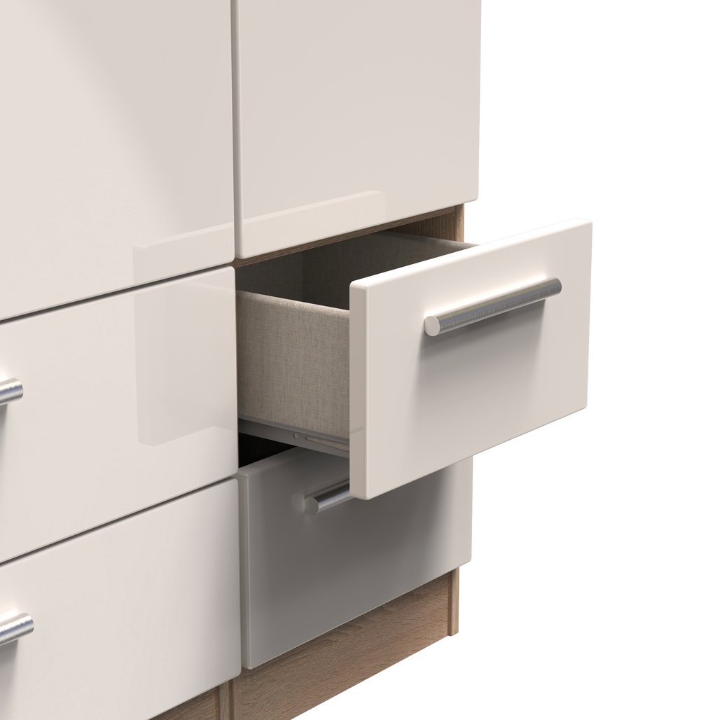 Knightsbridge Tall 4 Drawer 3 Door Triple Wardrobe