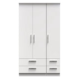 Knightsbridge Tall 4 Drawer 3 Door Triple Wardrobe