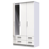 Knightsbridge Tall 4 Drawer 3 Door Triple Wardrobe