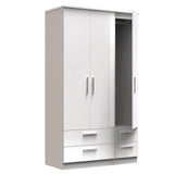 Knightsbridge Tall 4 Drawer 3 Door Triple Wardrobe