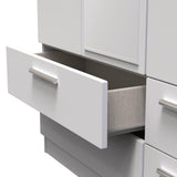 Knightsbridge Tall Mirrored 4 Drawer 3 Door Triple Wardrobe