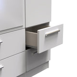 Knightsbridge Tall Mirrored 4 Drawer 3 Door Triple Wardrobe