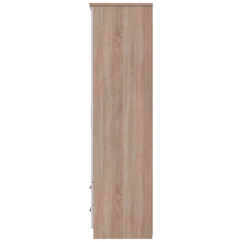 Knightsbridge Tall Mirrored 4 Drawer 3 Door Triple Wardrobe