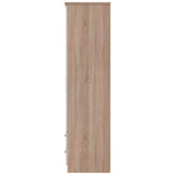 Knightsbridge Tall Mirrored 4 Drawer 3 Door Triple Wardrobe