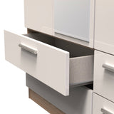 Knightsbridge Tall Mirrored 4 Drawer 3 Door Triple Wardrobe