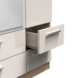 Knightsbridge Tall Mirrored 4 Drawer 3 Door Triple Wardrobe