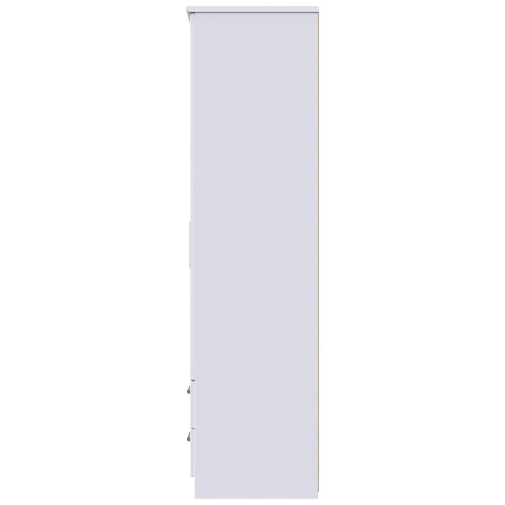 Knightsbridge Tall Mirrored 4 Drawer 3 Door Triple Wardrobe