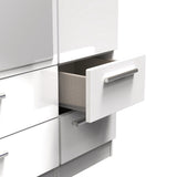 Knightsbridge Tall Mirrored 4 Drawer 3 Door Triple Wardrobe