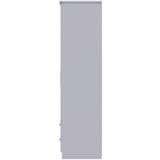 Knightsbridge Tall Mirrored 2 Drawer 3 Door Triple Wardrobe