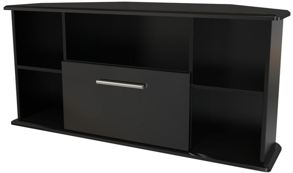 Knightsbridge 1 Drawer Corner TV Unit with Open Shelving
