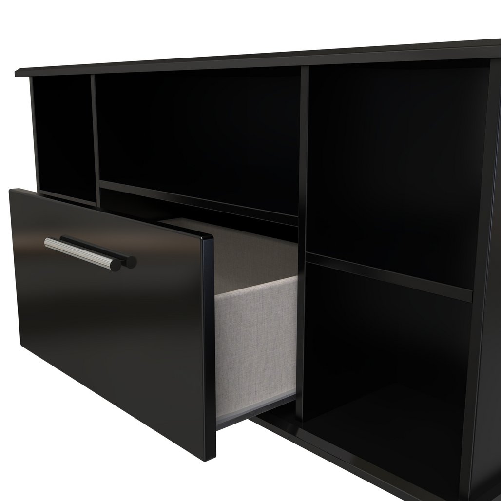 Knightsbridge 1 Drawer Corner TV Unit with Open Shelving