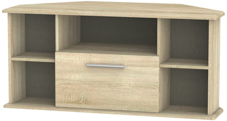 Knightsbridge 1 Drawer Corner TV Unit with Open Shelving