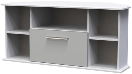 Knightsbridge 1 Drawer Corner TV Unit with Open Shelving