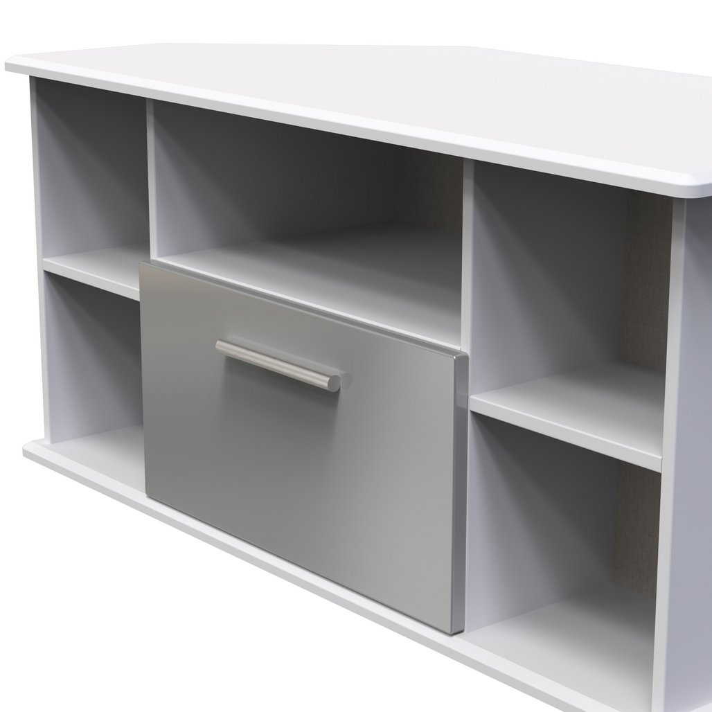 Knightsbridge 1 Drawer Corner TV Unit with Open Shelving