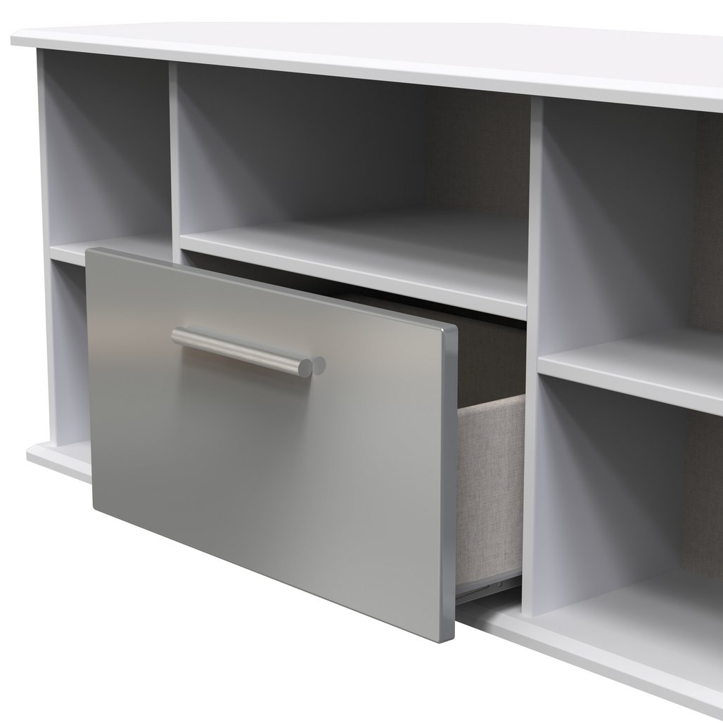 Knightsbridge 1 Drawer Corner TV Unit with Open Shelving