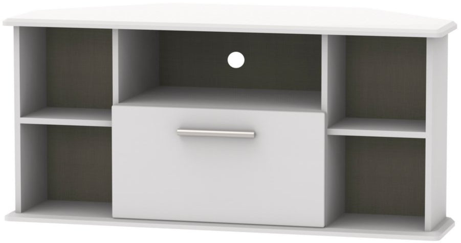 Knightsbridge 1 Drawer Corner TV Unit with Open Shelving