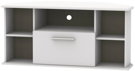Knightsbridge 1 Drawer Corner TV Unit with Open Shelving