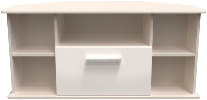 Knightsbridge 1 Drawer Corner TV Unit with Open Shelving