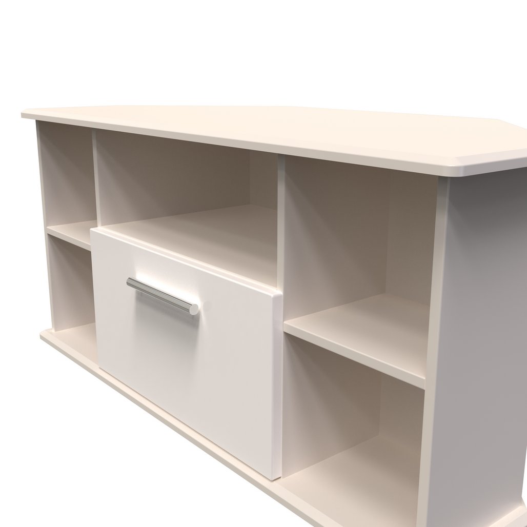 Knightsbridge 1 Drawer Corner TV Unit with Open Shelving