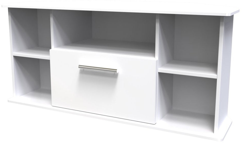 Knightsbridge 1 Drawer Corner TV Unit with Open Shelving