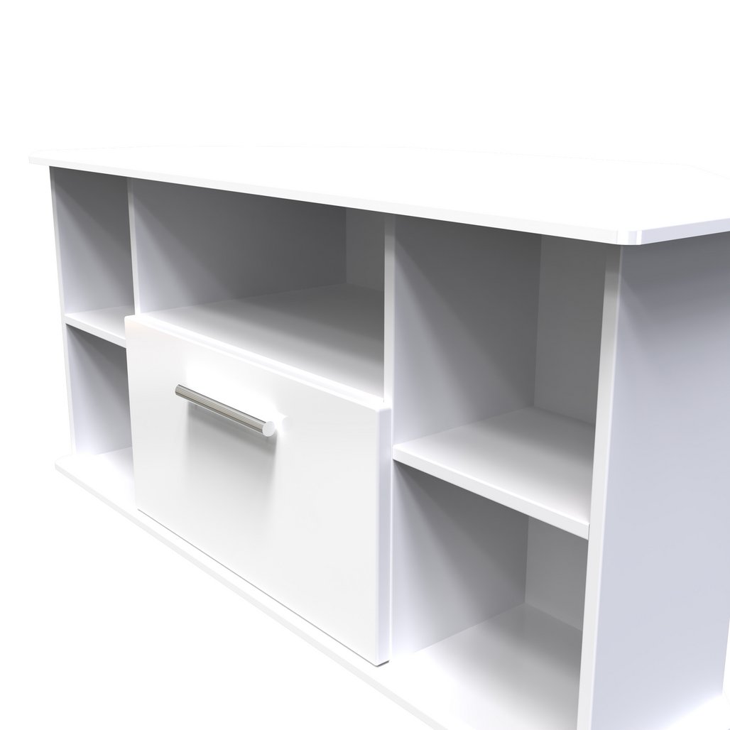 Knightsbridge 1 Drawer Corner TV Unit with Open Shelving