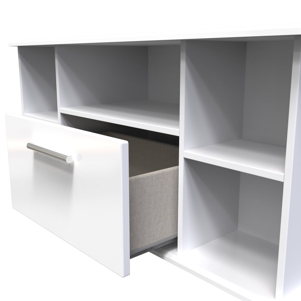 Knightsbridge 1 Drawer Corner TV Unit with Open Shelving