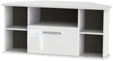 Knightsbridge 1 Drawer Corner TV Unit with Open Shelving