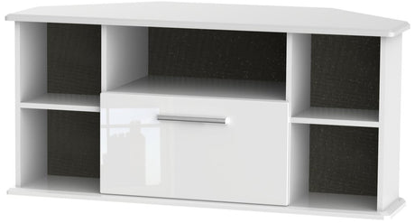 Knightsbridge 1 Drawer Corner TV Unit with Open Shelving