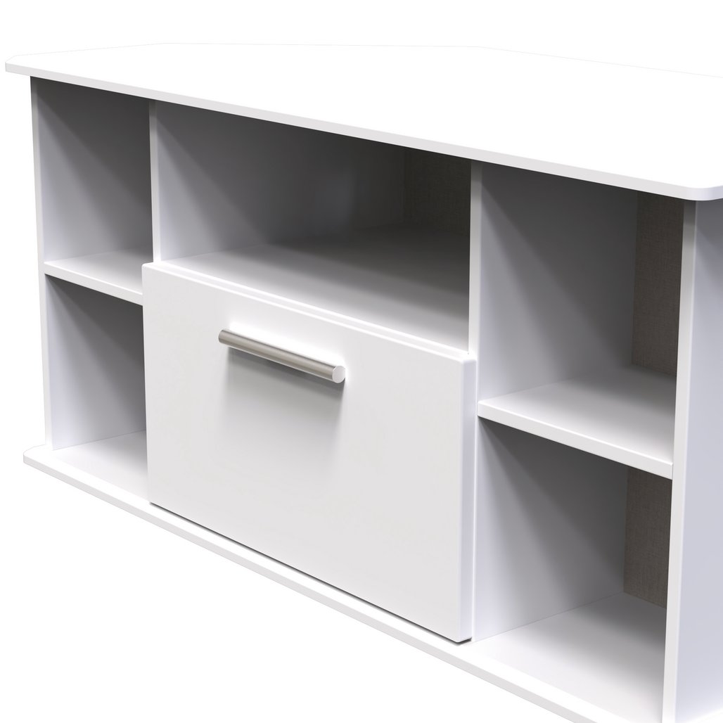 Knightsbridge 1 Drawer Corner TV Unit with Open Shelving